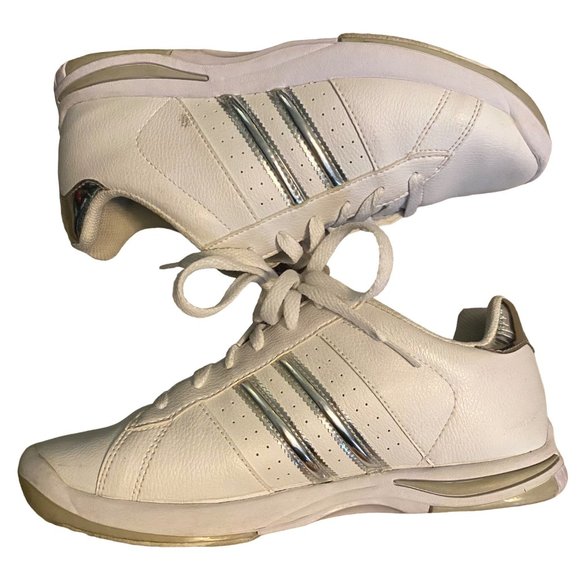 Dexter Slide Rite Bowling Shoes White Metallic Silver Sneakers Womens 8.5M - Picture 4 of 11